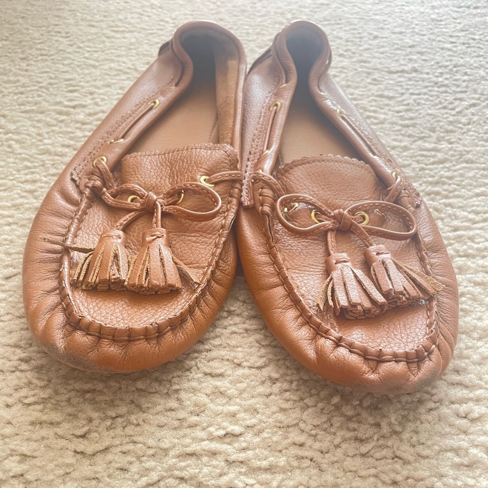 Coach Loafers Leather Tan